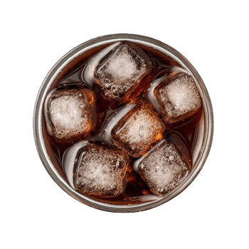AI generated Whiskey on the Rocks in a Glass Isolated on transparent background png
