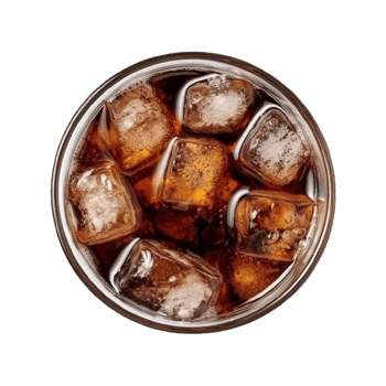 AI generated Whiskey on the Rocks in a Glass Isolated on transparent background png