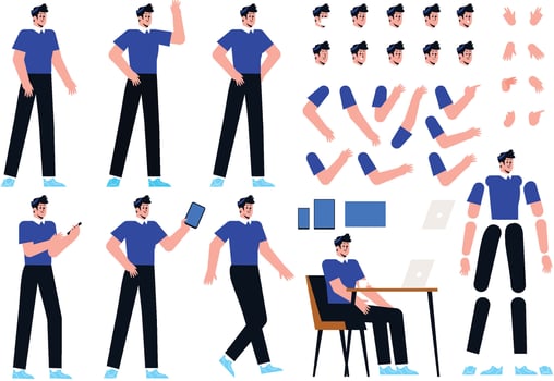 Free vector male character illustration