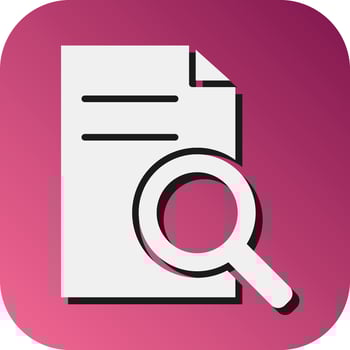 Research Vector Glyph Gradient Background Icon For Personal And Commercial Use.