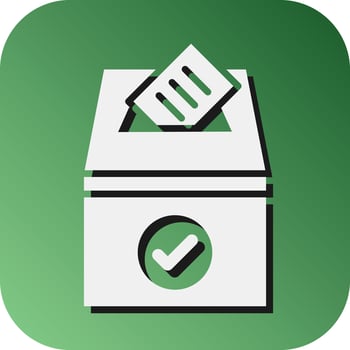 Voting Box Vector Glyph Gradient Background Icon For Personal And Commercial Use.