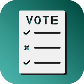 Ballot Vector Glyph Gradient Background Icon For Personal And Commercial Use.