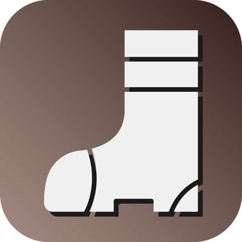 Farmer Shoes Vector Glyph Gradient Background Icon For Personal And Commercial Use.