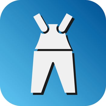 Overalls Vector Glyph Gradient Background Icon For Personal And Commercial Use.