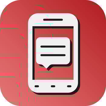 Sms Vector Glyph Gradient Background Icon For Personal And Commercial Use.