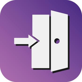 Entry Vector Glyph Gradient Background Icon For Personal And Commercial Use.