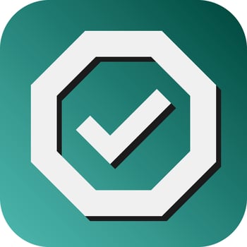 Approval Vector Glyph Gradient Background Icon For Personal And Commercial Use.