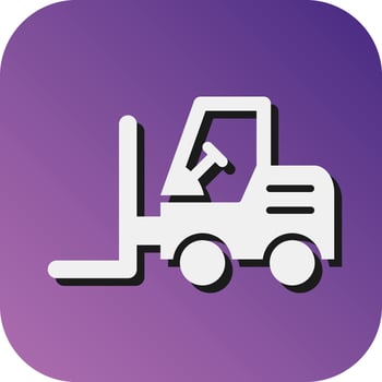 Forklift Vector Glyph Gradient Background Icon For Personal And Commercial Use.