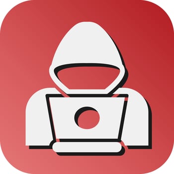 Hacker Vector Glyph Gradient Background Icon For Personal And Commercial Use.