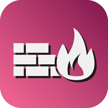 Firewall Vector Glyph Gradient Background Icon For Personal And Commercial Use.