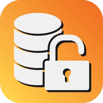 Unsecure Vector Glyph Gradient Background Icon For Personal And Commercial Use.