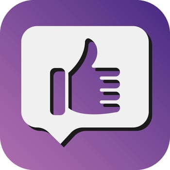 Good Feedback Vector Glyph Gradient Background Icon For Personal And Commercial Use.