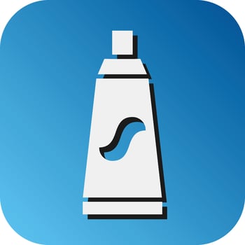 Tooth Paste Vector Glyph Gradient Background Icon For Personal And Commercial Use.
