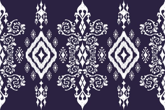 Geometric ethnic aztec embroidery style.Figure ikat oriental traditional art pattern.Design for ethnic background,wallpaper,fashion,clothing,wrapping,fabric,element,sarong,graphic,vector illustration. vector
