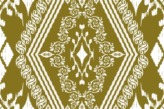 Geometric ethnic aztec embroidery style.Figure ikat oriental traditional art pattern.Design for ethnic background,wallpaper,fashion,clothing,wrapping,fabric,element,sarong,graphic,vector illustration. vector
