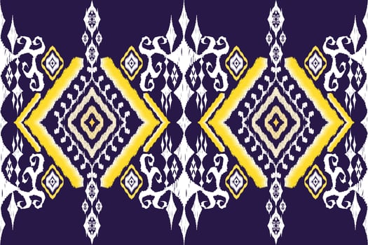 Geometric ethnic aztec embroidery style.Figure ikat oriental traditional art pattern.Design for ethnic background,wallpaper,fashion,clothing,wrapping,fabric,element,sarong,graphic,vector illustration. vector