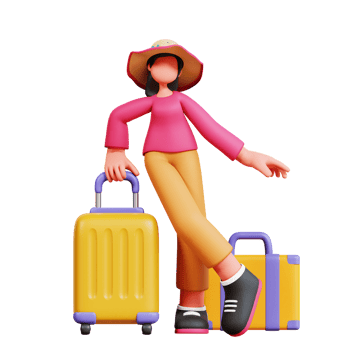 3D Character Female Holiday Illustration png