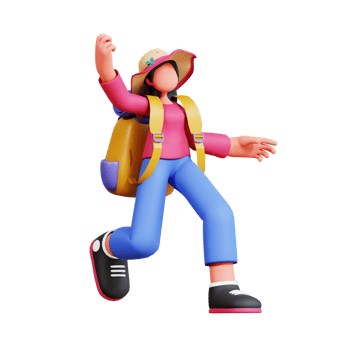 3D Character Female Holiday Illustration png