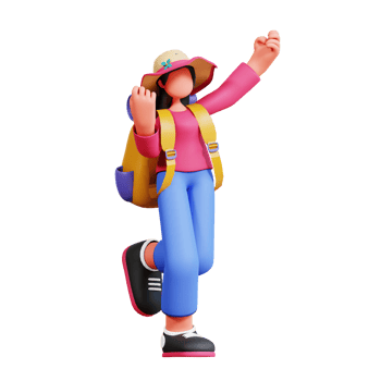 3D Character Female Holiday Illustration png