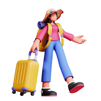 3D Character Female Holiday Illustration png