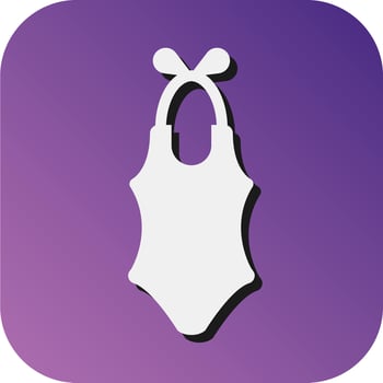 Swimsuit Vector Glyph Gradient Background Icon For Personal And Commercial Use.