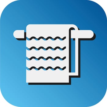 Towel Vector Glyph Gradient Background Icon For Personal And Commercial Use.