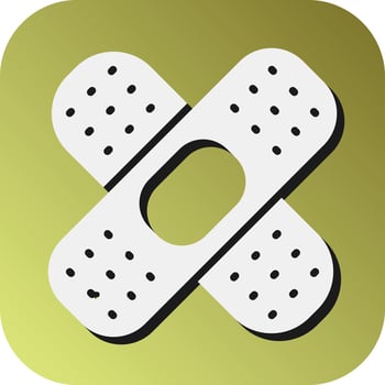 Bandages Vector Glyph Gradient Background Icon For Personal And Commercial Use.