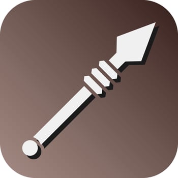 Spear Vector Glyph Gradient Background Icon For Personal And Commercial Use.