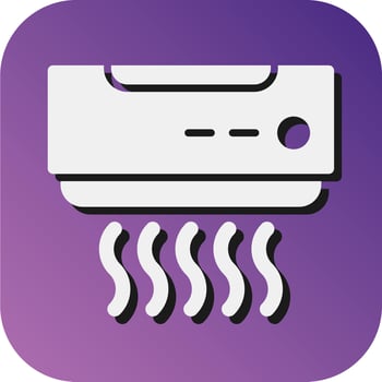 Air Conditioner Vector Glyph Gradient Background Icon For Personal And Commercial Use.