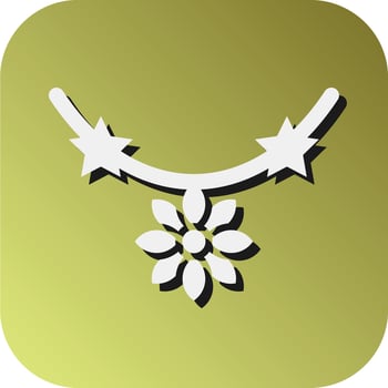 Flower Necklace Vector Glyph Gradient Background Icon For Personal And Commercial Use.