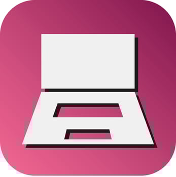 Laptop Vector Glyph Gradient Background Icon For Personal And Commercial Use.