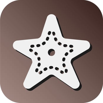 StarFish Vector Glyph Gradient Background Icon For Personal And Commercial Use.