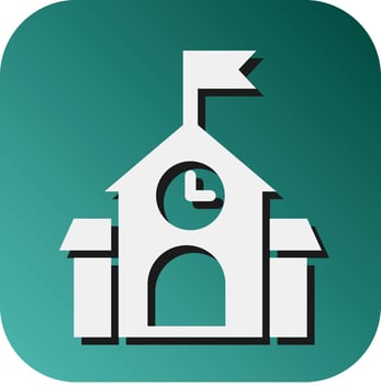 School Vector Glyph Gradient Background Icon For Personal And Commercial Use.