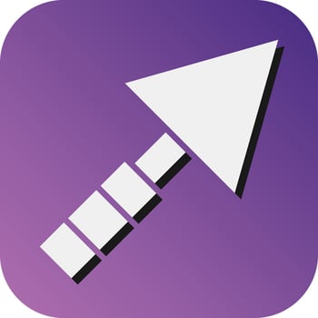Trowel Vector Glyph Gradient Background Icon For Personal And Commercial Use.