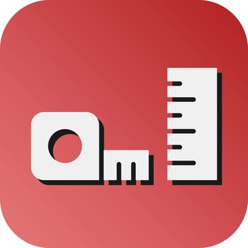 Measuring Vector Glyph Gradient Background Icon For Personal And Commercial Use.