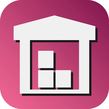 Warehouse Vector Glyph Gradient Background Icon For Personal And Commercial Use.