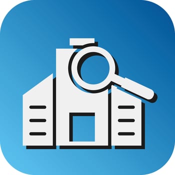 Search Apartment Vector Glyph Gradient Background Icon For Personal And Commercial Use.