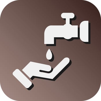 Wudu Vector Glyph Gradient Background Icon For Personal And Commercial Use.