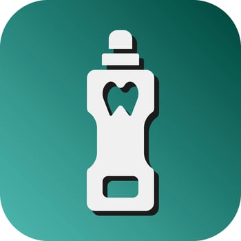 Mouthwash Vector Glyph Gradient Background Icon For Personal And Commercial Use.
