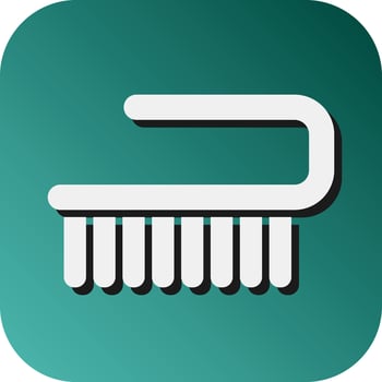 Cleaning Brush Vector Glyph Gradient Background Icon For Personal And Commercial Use.