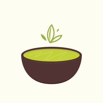 Matcha cup vector. green tea vector. wallpaper. free space for text. symbol. Matcha poster design. vector