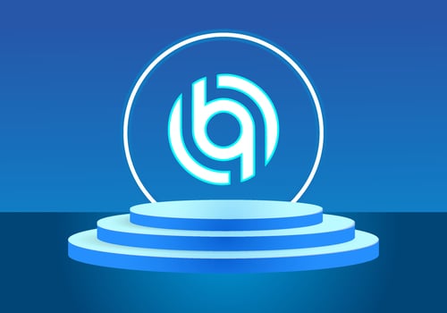 Letter BQ blue logo sign. Vector logo design for business.