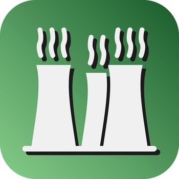 Chimneys Vector Glyph Gradient Background Icon For Personal And Commercial Use.
