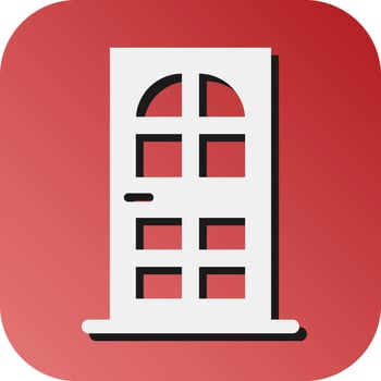 Door Vector Glyph Gradient Background Icon For Personal And Commercial Use.