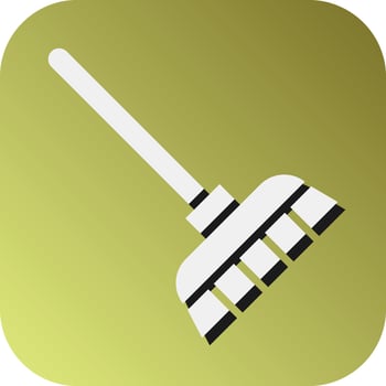 Broom Vector Glyph Gradient Background Icon For Personal And Commercial Use.