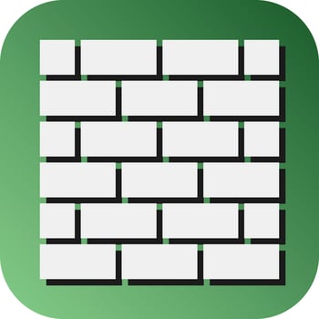 Brick Wall Vector Glyph Gradient Background Icon For Personal And Commercial Use.