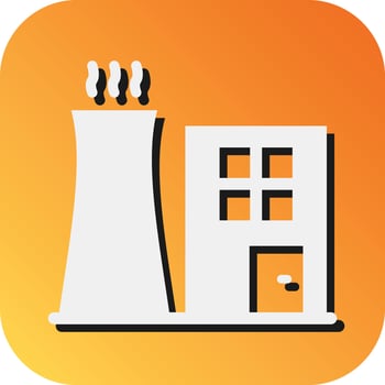 Power Station Vector Glyph Gradient Background Icon For Personal And Commercial Use.