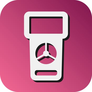 Radiation Detector Vector Glyph Gradient Background Icon For Personal And Commercial Use.
