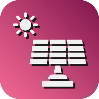 Solar Panel Vector Glyph Gradient Background Icon For Personal And Commercial Use.