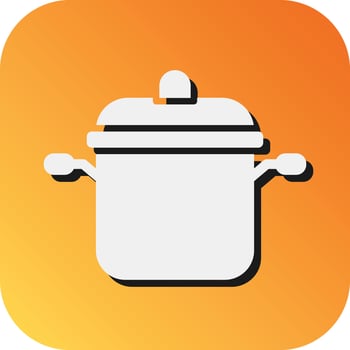 Cooking Pot Vector Glyph Gradient Background Icon For Personal And Commercial Use.